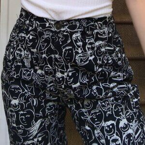VTG 90's Moschino Scribble Face Pants Size 31